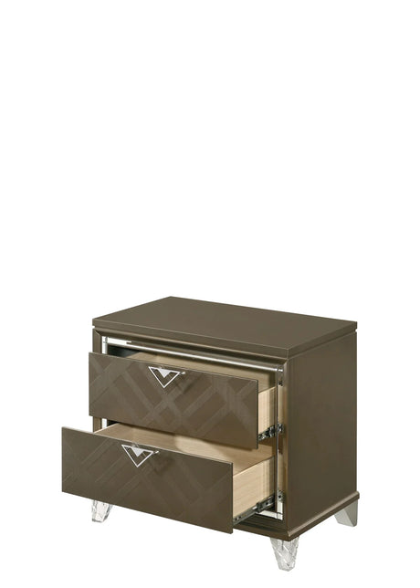 Skylar - Nightstand - Champagne - Furniture Home Direct