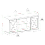 Farmhouse Sliding X Barn Door TV Stand - Furniture Home Direct