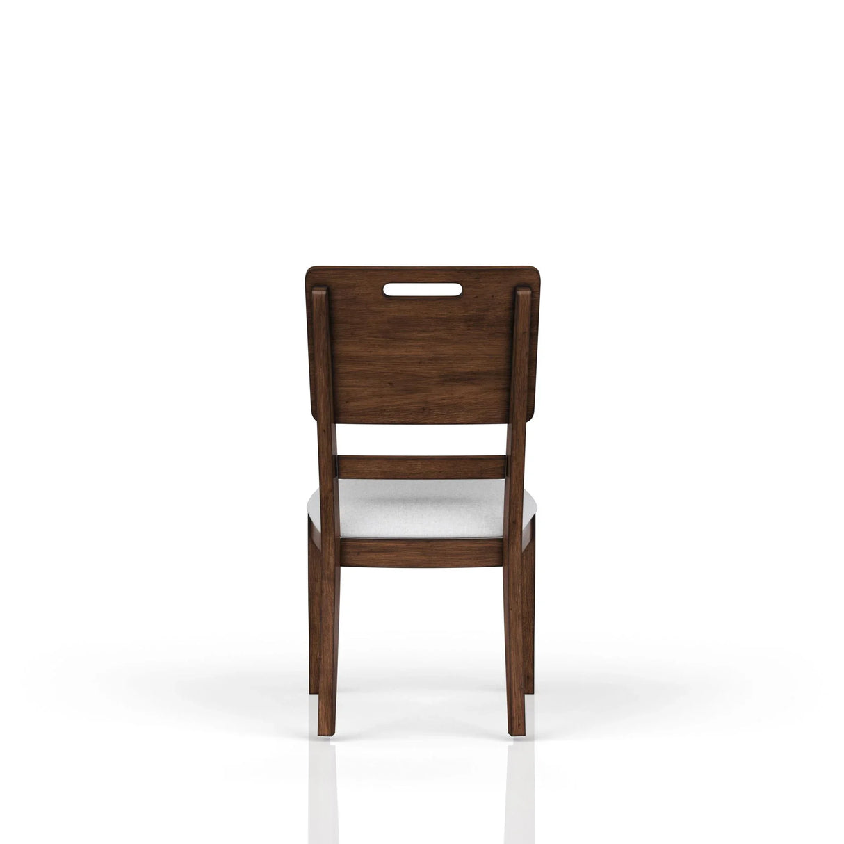 Casual Side Dining Chair Contrasting Upholstered Seat (Set of 2) - Brown - Furniture Home Direct