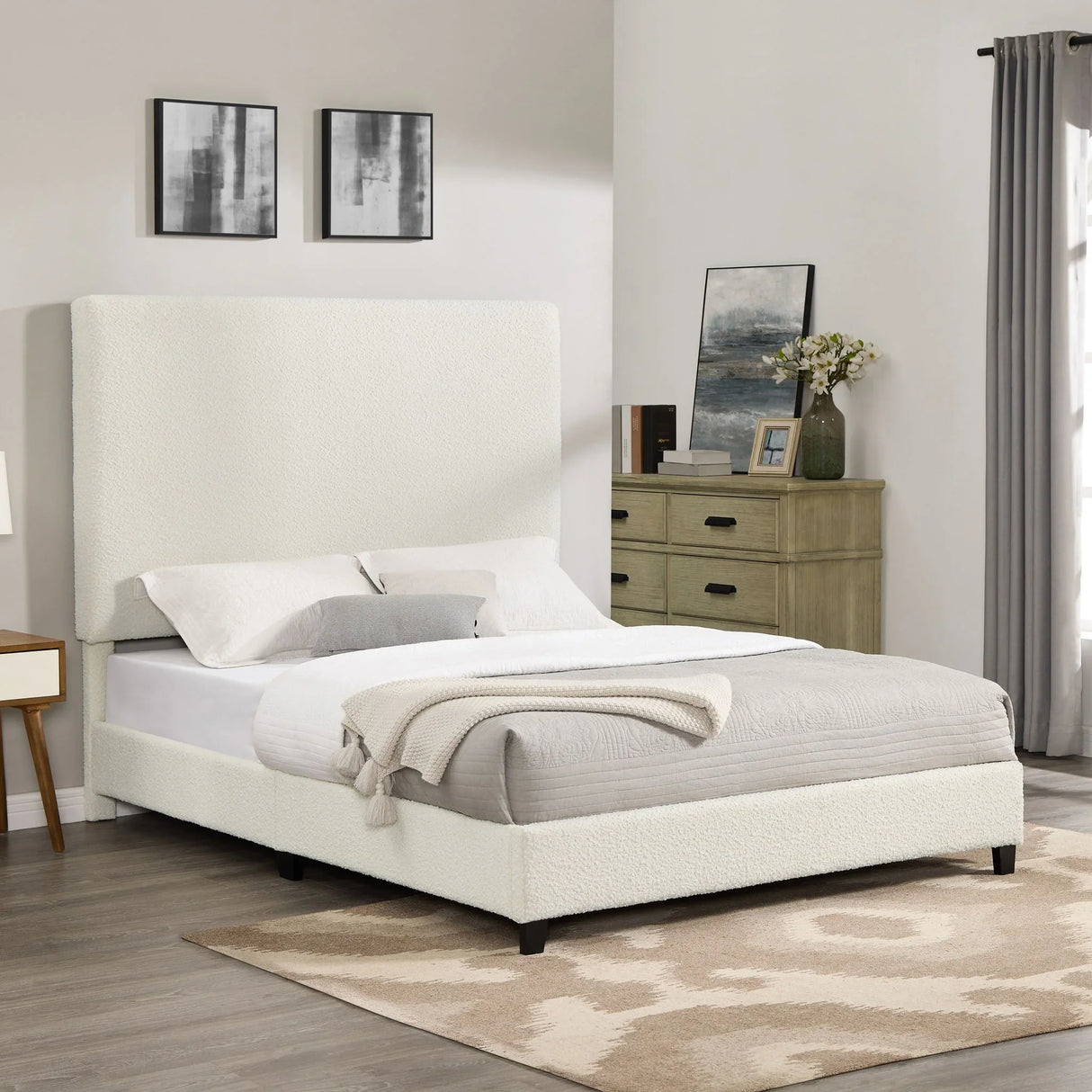 Upholstered Platform Bed - Furniture Home Direct