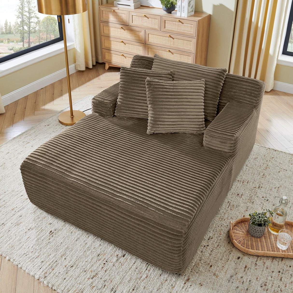 Modern Single Lazy Sofa Lounge Chair With High Density Foam - Furniture Home Direct