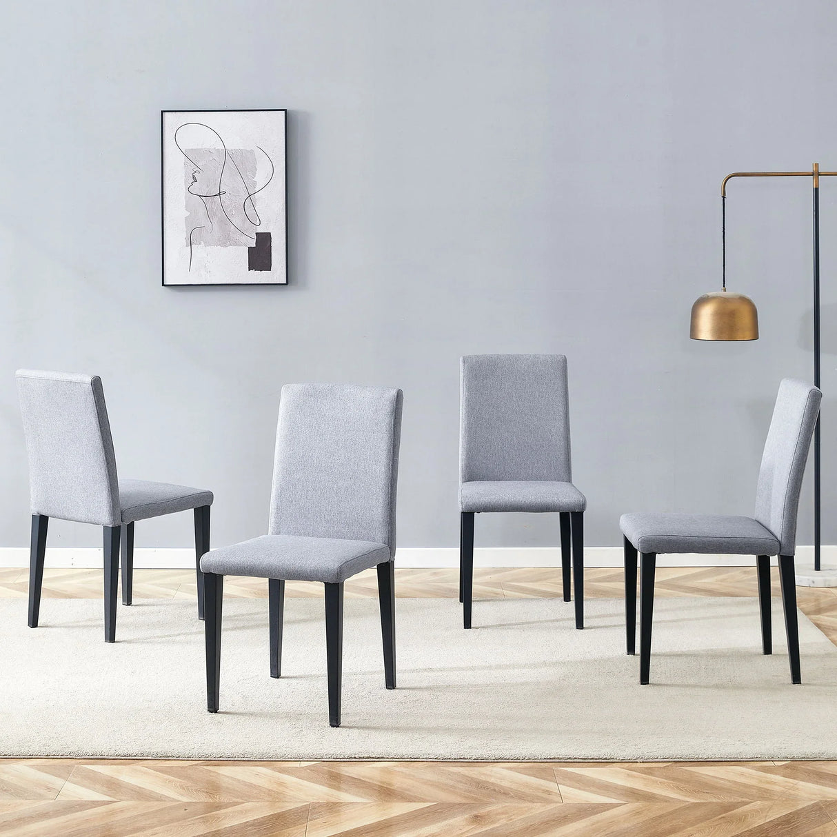 Versatile Dining Chairs With Comfortable Design And Metal Legs - Furniture Home Direct