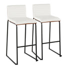 Mason Mara - Contemporary, Fixed Height Barstool (Set of 2) - Furniture Home Direct