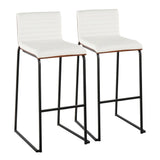 Mason Mara - Contemporary, Fixed Height Barstool (Set of 2) - Furniture Home Direct