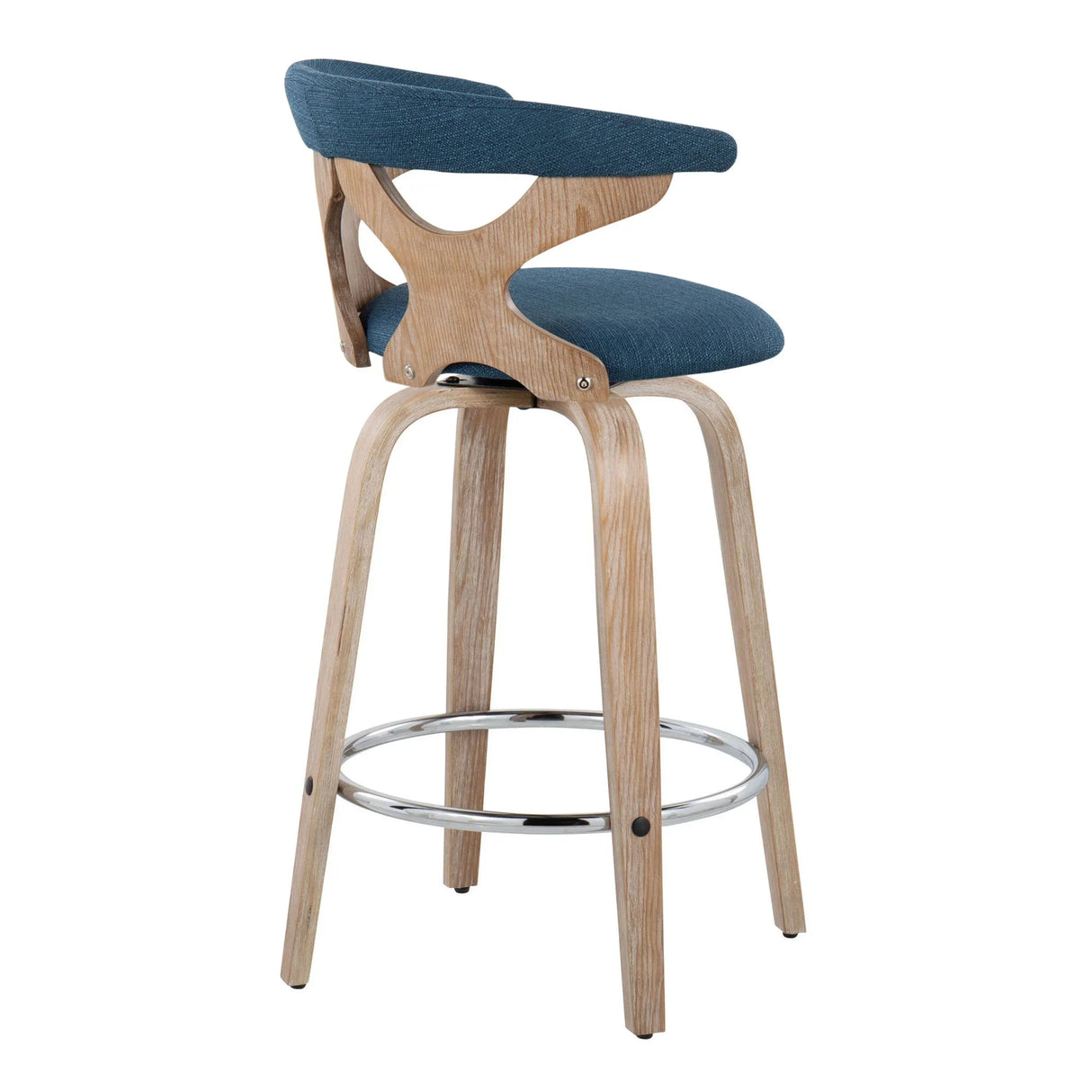 Gardenia - Mid Century Modern Fixed Height Counter Stool With Swivel (Set of 2) - Furniture Home Direct