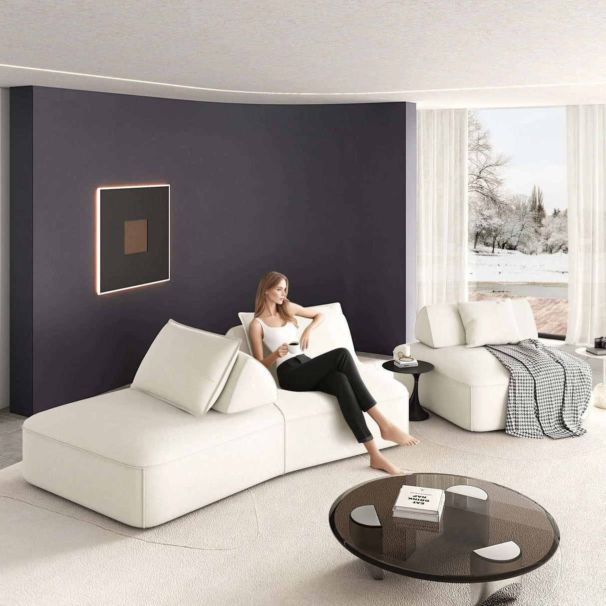 Modern Luxury Oversized Modular Sectional Sofa Set - Furniture Home Direct
