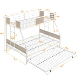 Modern Metal Bunk Bed With Side Ladders And Guardrail - Furniture Home Direct