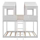 Bunk Bed With Roof, Window, Guardrail, Ladder - Furniture Home Direct