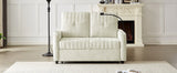 Sleeper Sofa With Adjustable Backrest, Two Cup Holders, Phone Holder, Three Charging Ports And Side Storage Pockets- Beige - Furniture Home Direct