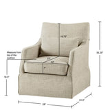 Traditional Design London Skirted Swivel Chair - Furniture Home Direct