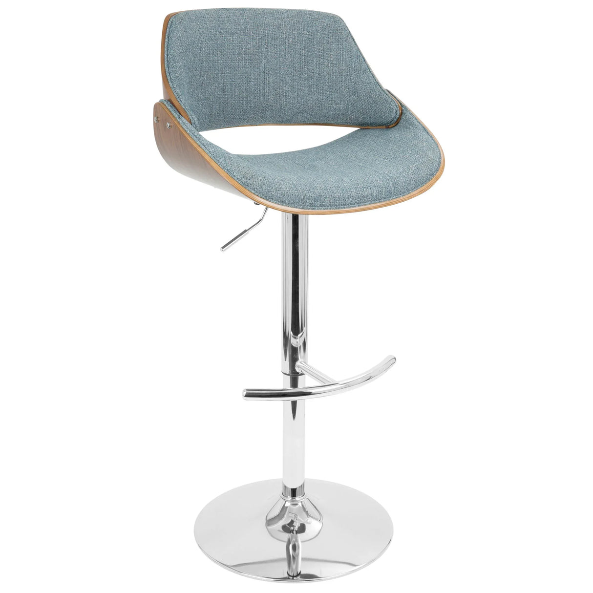 Fabrizzi - Mid Century Modern Adjustable Barstool With Swivel (Set of 2) - Furniture Home Direct