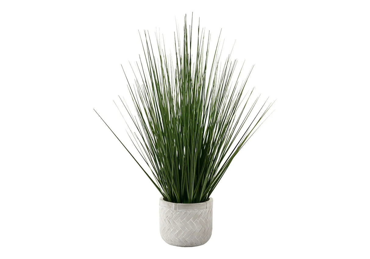 21" Tall, Artificial Plant, Grass, Indoor, Faux, Fake, Table, Greenery, Potted, Real Touch, Decorative - Green / White - Furniture Home Direct