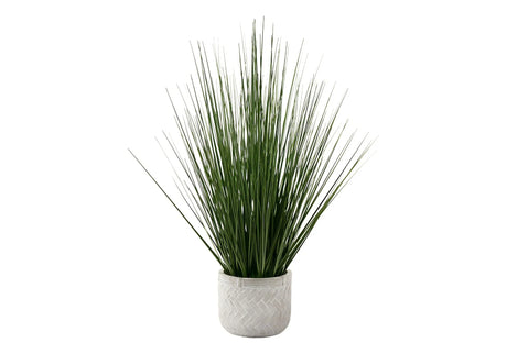 21" Tall, Artificial Plant, Grass, Indoor, Faux, Fake, Table, Greenery, Potted, Real Touch, Decorative - Green / White - Furniture Home Direct