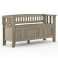 Acadian - Entryway Storage Bench, Handcrafted - Furniture Home Direct