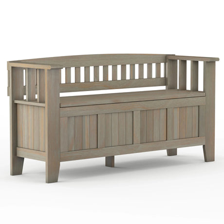 Acadian - Entryway Storage Bench, Handcrafted - Furniture Home Direct