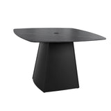 Rounded Square Outdoor Pedestal Dining Table - Furniture Home Direct