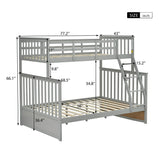 Bunk Bed With Ladder, And Safety Guard Rails - Furniture Home Direct