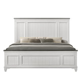 Bedroom Set Queen Bed Dresser Mirror Beveled White - Furniture Home Direct
