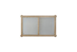 Frosted Glass Top Coffee Table With Casters - Sand - Furniture Home Direct