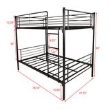 Space Saving Bunk Bed With Metal Frame And Ladder - Furniture Home Direct