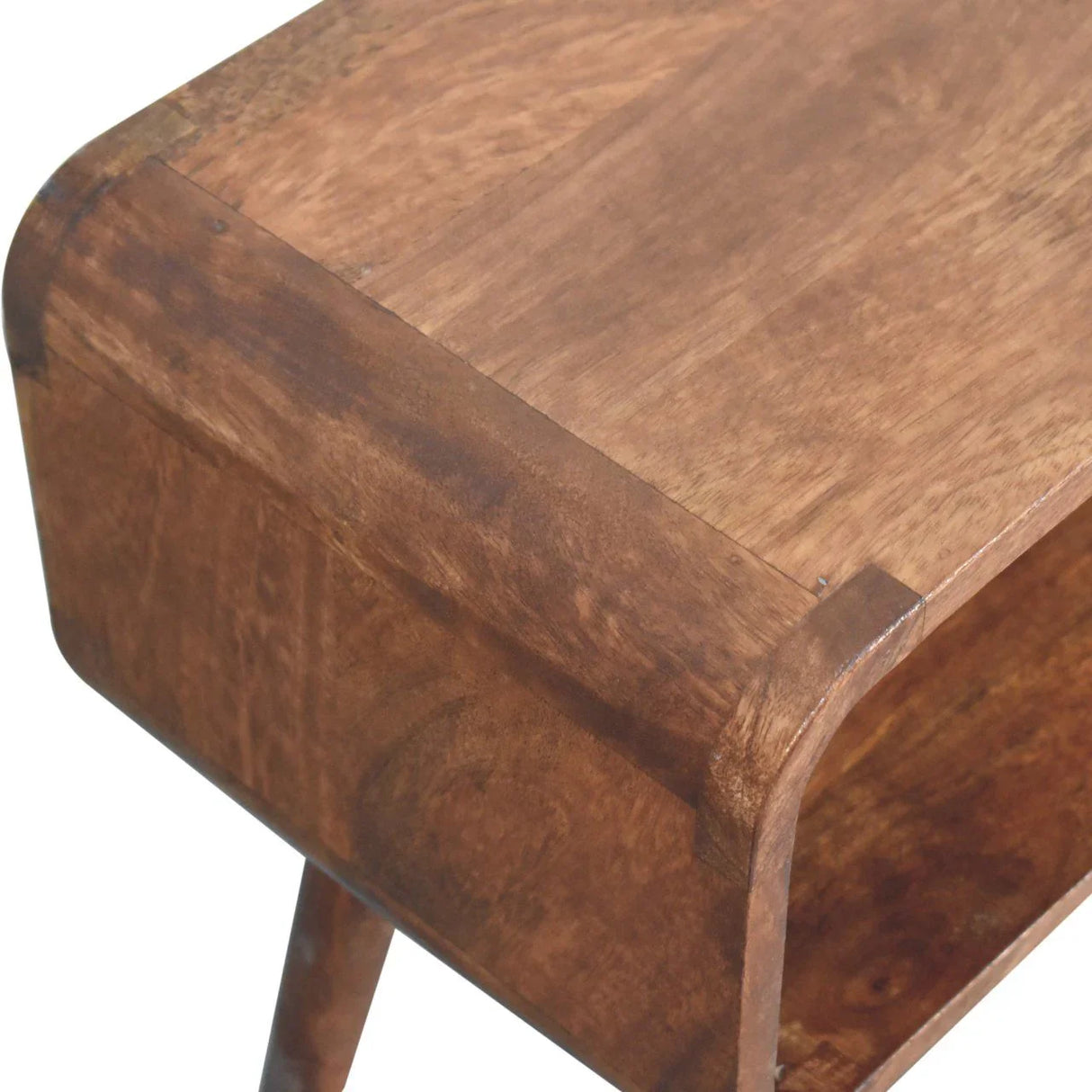 Minimalist Open Curved Nightstand - Furniture Home Direct