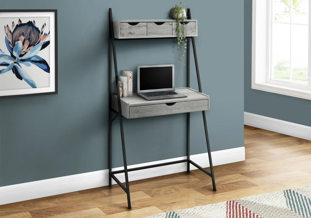 Computer Desk For Home Office, Laptop, Leaning, Storage Drawers, Contemporary & Modern - Furniture Home Direct