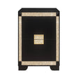 Lively - Nightstand With Glitter Detail And Thick Bar Handle Hardware - Black - Furniture Home Direct
