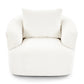 360° Swivel Barrel Sofa Chair With Throw Pillow, Chenille Upholstered Accent Chair - Furniture Home Direct