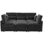 Modern Modular U-Shaped Sofa Bed With Movable Ottoman, USB Ports, Phone Holder - Furniture Home Direct