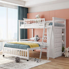 Bunk Bed With 6 Drawers And Flexible Shelves, Bottom Bed With Wheels - Furniture Home Direct