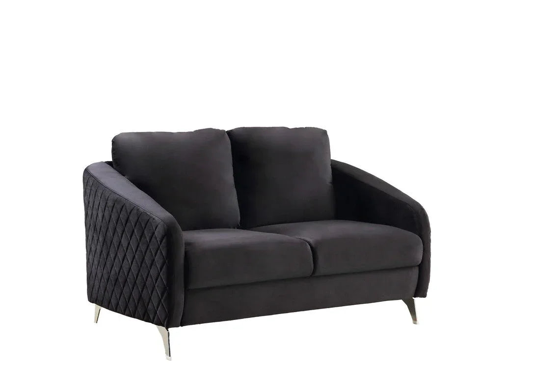 Sofia - Velvet Modern Chic Loveseat Couch - Furniture Home Direct