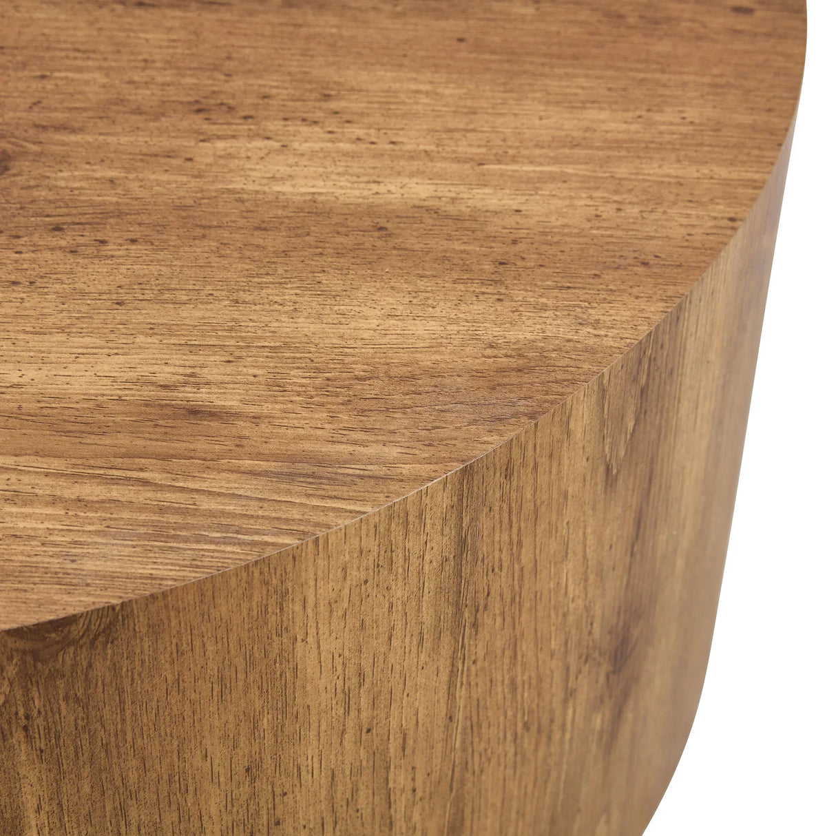 Coffee Table Cylindrical Wood Design Accent Warm Brown - Furniture Home Direct