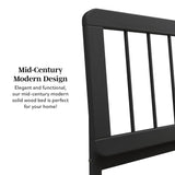 Mid-Century Modern Solid Wood Spindle Bed - Furniture Home Direct