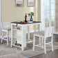 Graham - 3 Piece Small Space Counter Height Dining Table With Shelves And 2 Chairs (Set of 3) - Furniture Home Direct