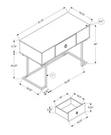 Computer Desk For Home Office, Glossy, Storage Drawer - Furniture Home Direct