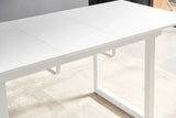 Square Extendable Dining Table With Metal Leg, Modern Space Saving Kitchen Table For Living Room - Furniture Home Direct