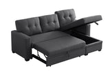Upholstered Pull Out Sectional Sofa With Chaise - Furniture Home Direct