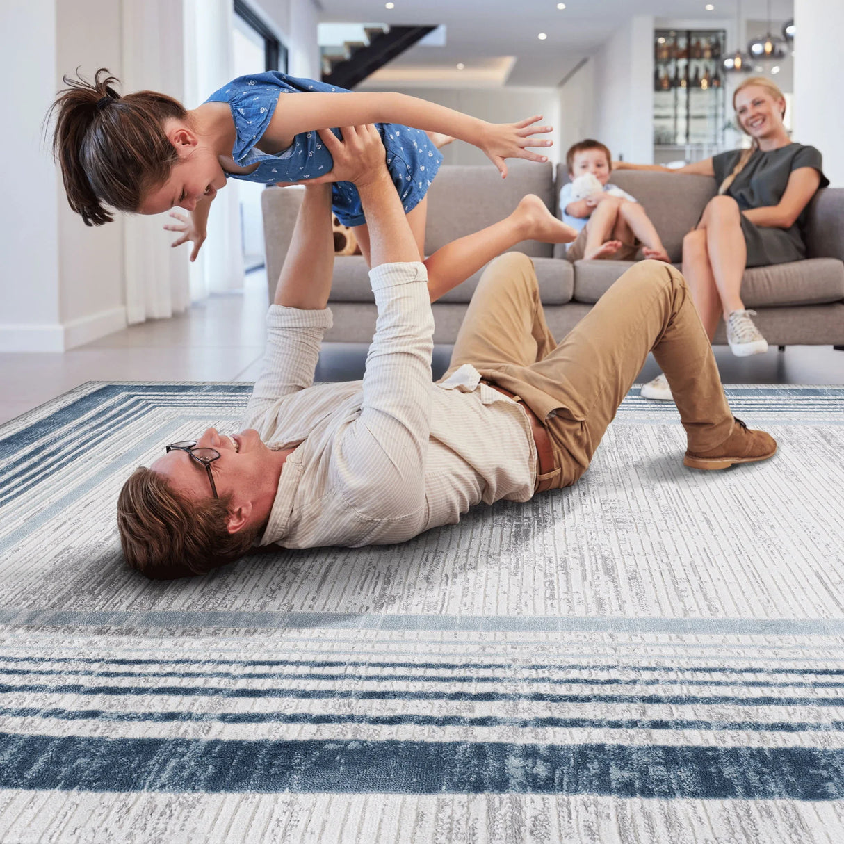 Marfi - Bordered Rug - Furniture Home Direct