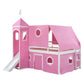 Loft Bed With Slide Tent And Tower Fun Playhouse Design - Furniture Home Direct