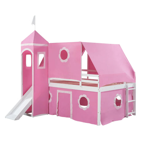 Loft Bed With Slide Tent And Tower Fun Playhouse Design - Furniture Home Direct