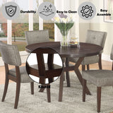 Drake - 5 Pieces Dining Room Set - Espresso / Gray - Furniture Home Direct