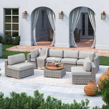 Outdoor Wicker Seating Group With Cushions - Furniture Home Direct