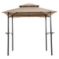 Outdoor Grill Gazebo With Double Tier Soft Top Canopy, Steel Frame, Bar Counters & Hook - Furniture Home Direct