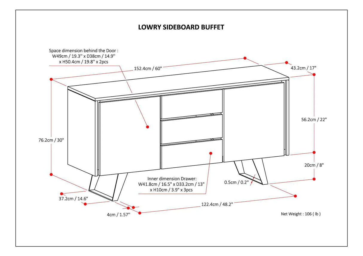 Lowry - Handcrafted Sideboard Buffet - Furniture Home Direct