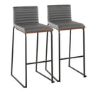 Mason Mara - Contemporary, Fixed Height Barstool (Set of 2) - Furniture Home Direct