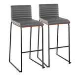 Mason Mara - Contemporary, Fixed Height Barstool (Set of 2) - Furniture Home Direct