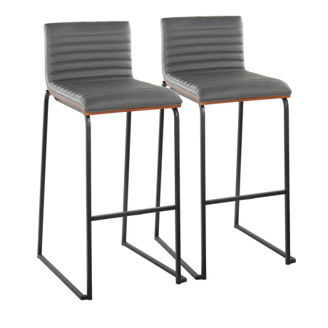 Mason Mara - Contemporary, Fixed Height Barstool (Set of 2) - Furniture Home Direct