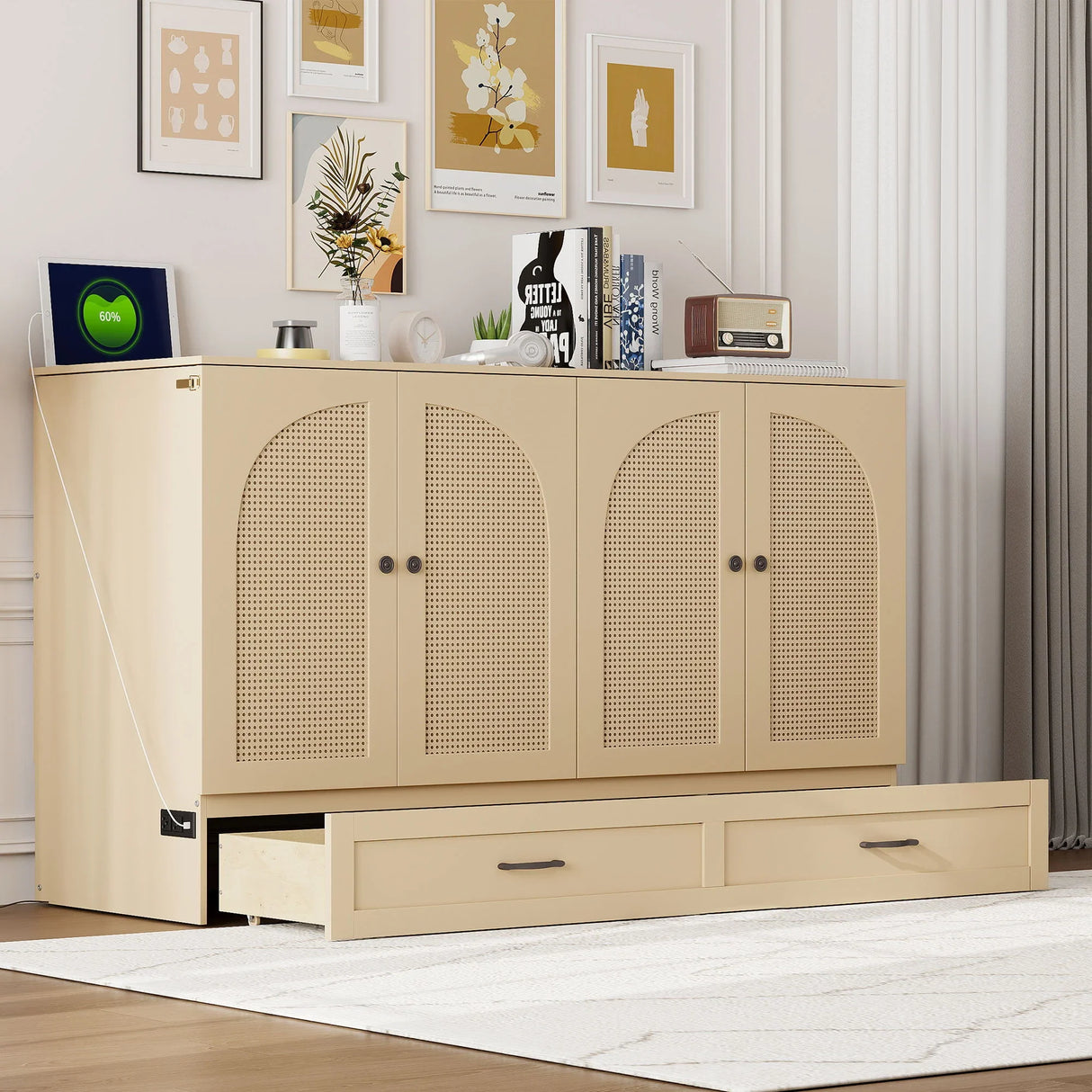 Murphy Bed With Large Drawers - Furniture Home Direct