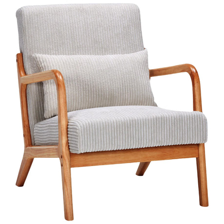 Accent Arm Chair With Pillow Upholstered - Furniture Home Direct
