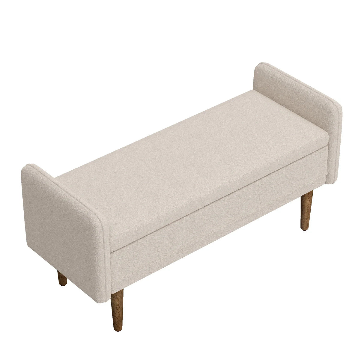 Teddy Velvet Storage Stool With Storage Space For Apartments - Furniture Home Direct